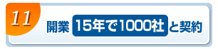 開業15年で1000社と契約